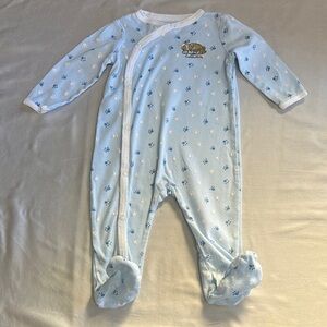 OshKosh B'gosh - Blue and White Footie One Piece Sleeper